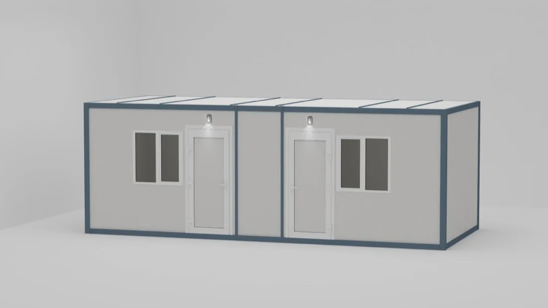 K-303 — İki Odalı WC Ve Evyeli Konteyner dış görünüm