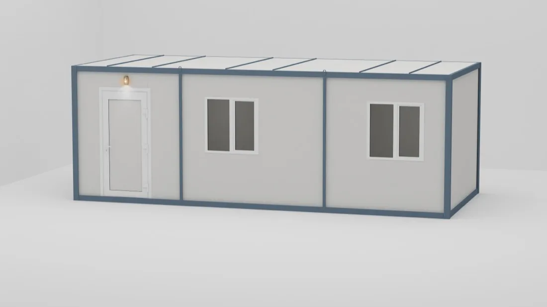 K-801 — Tek Odalı WC+duş+evye Üniteli Konteyner dış görünüm