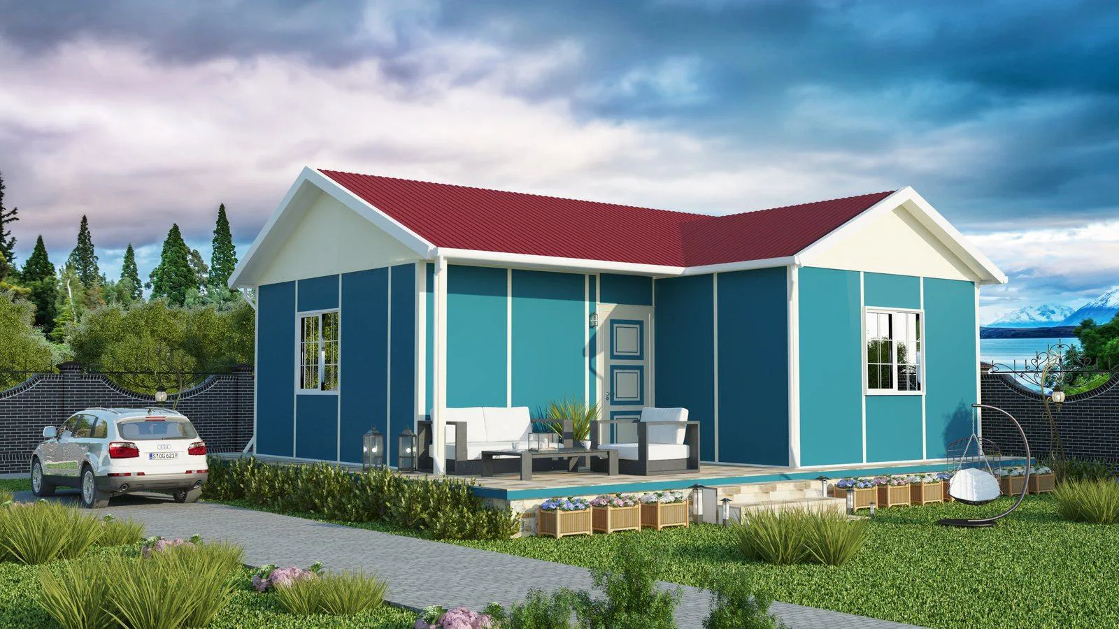 53 m² Prefabrik Ev dış görünüm