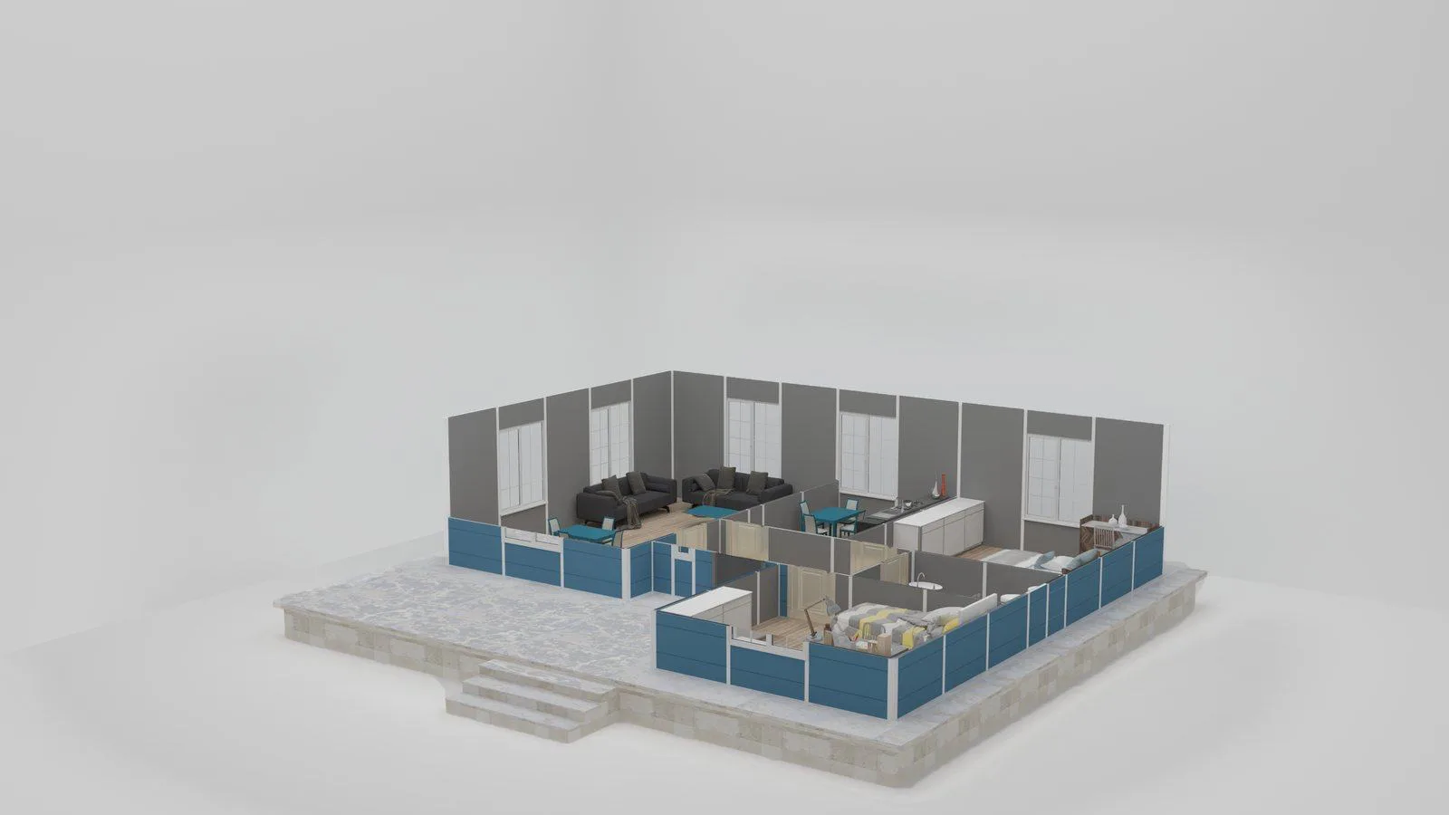85 m² Prefabrik Ev kesit